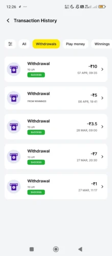UPI Withdrawal games