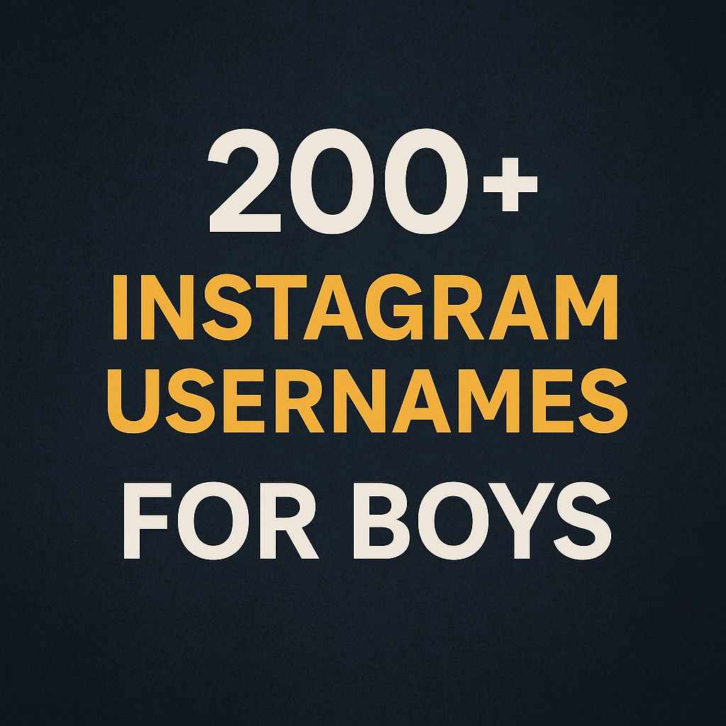Instagram usernames For Boys