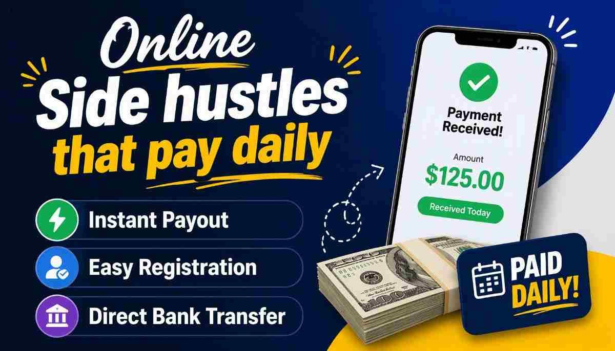 Online Side Hustles That Pay Daily